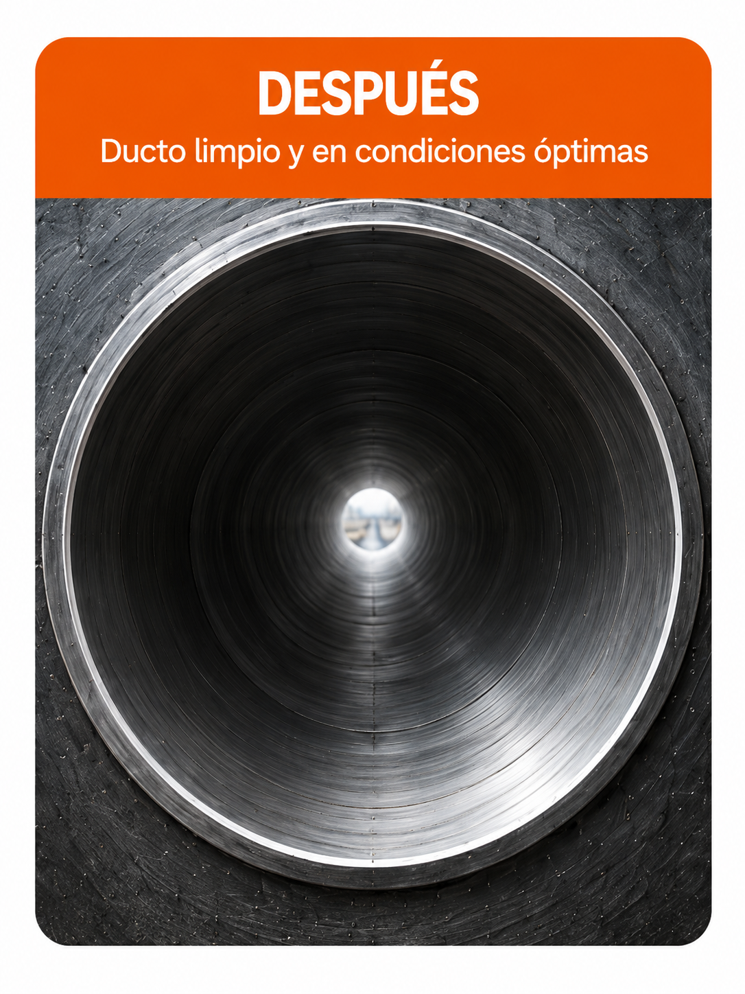 Ducto antes con depósitos acumulados